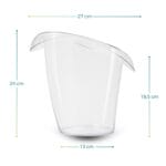 Portabottiglie vino plastica trasparente con misure 27x24x19 cm