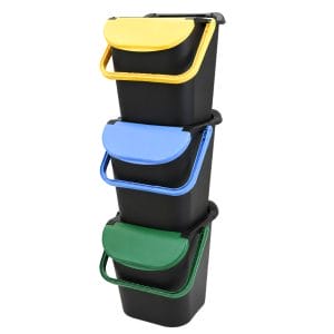 Set pattumiere a torre per raccolta differenziata