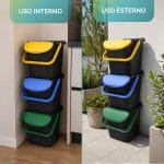 Pattumiere per Interno ed Esterno Pattumiere impilabili per raccolta differenziata adatte per uso interno ed esterno