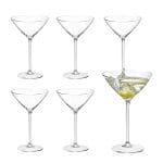 bicchieri martini principale 6 Set 6 bicchieri martini in vetro trasparente coppa cocktail