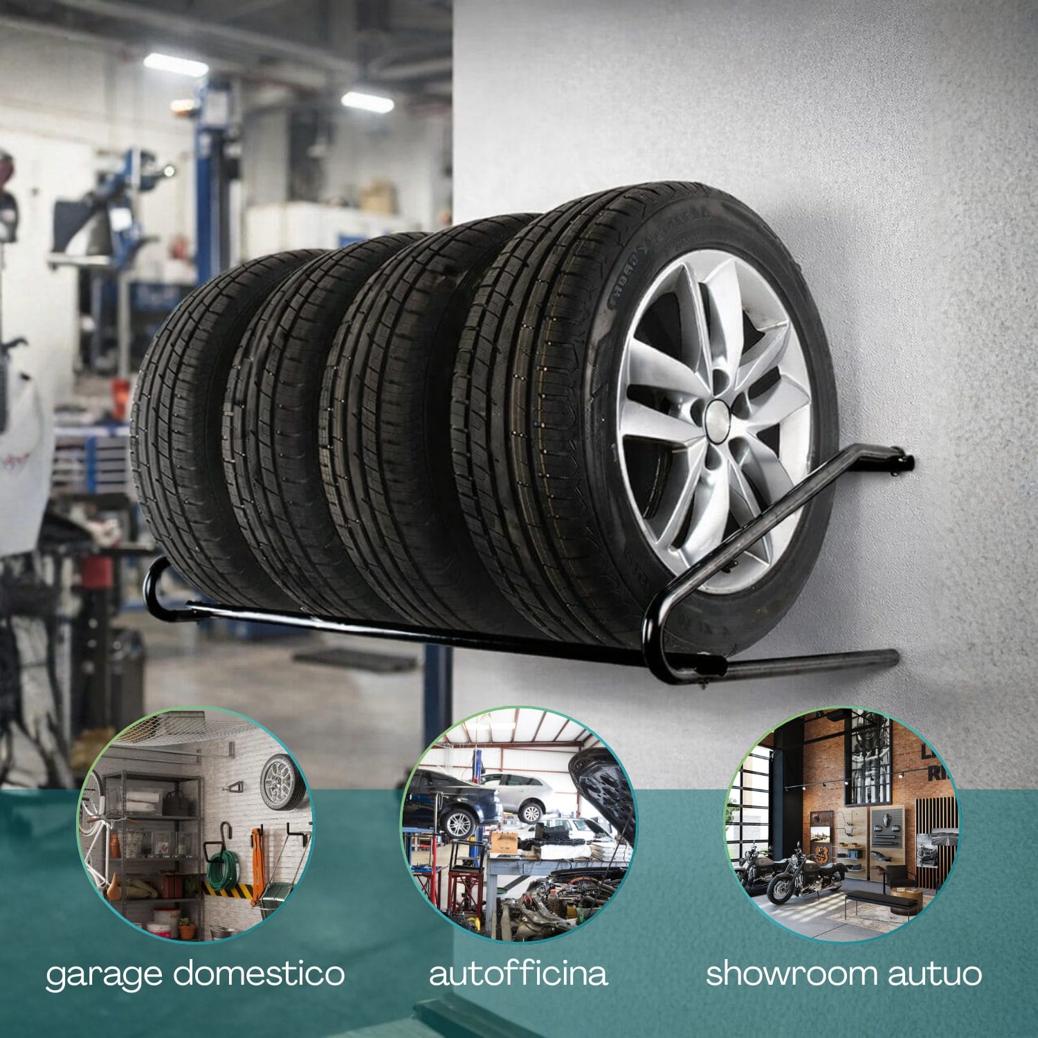portagomme da parete utilizzi Portagomme da parete per garage domestico officina e showroom auto