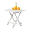 Tavolo da giardino pieghevole bianco 44x44x50 cm in plastica