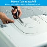 base-copricaldaia-plastica base e top adattabili per passaggio tubi