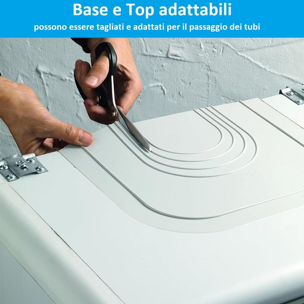 base-copricaldaia-plastica base e top adattabili per passaggio tubi