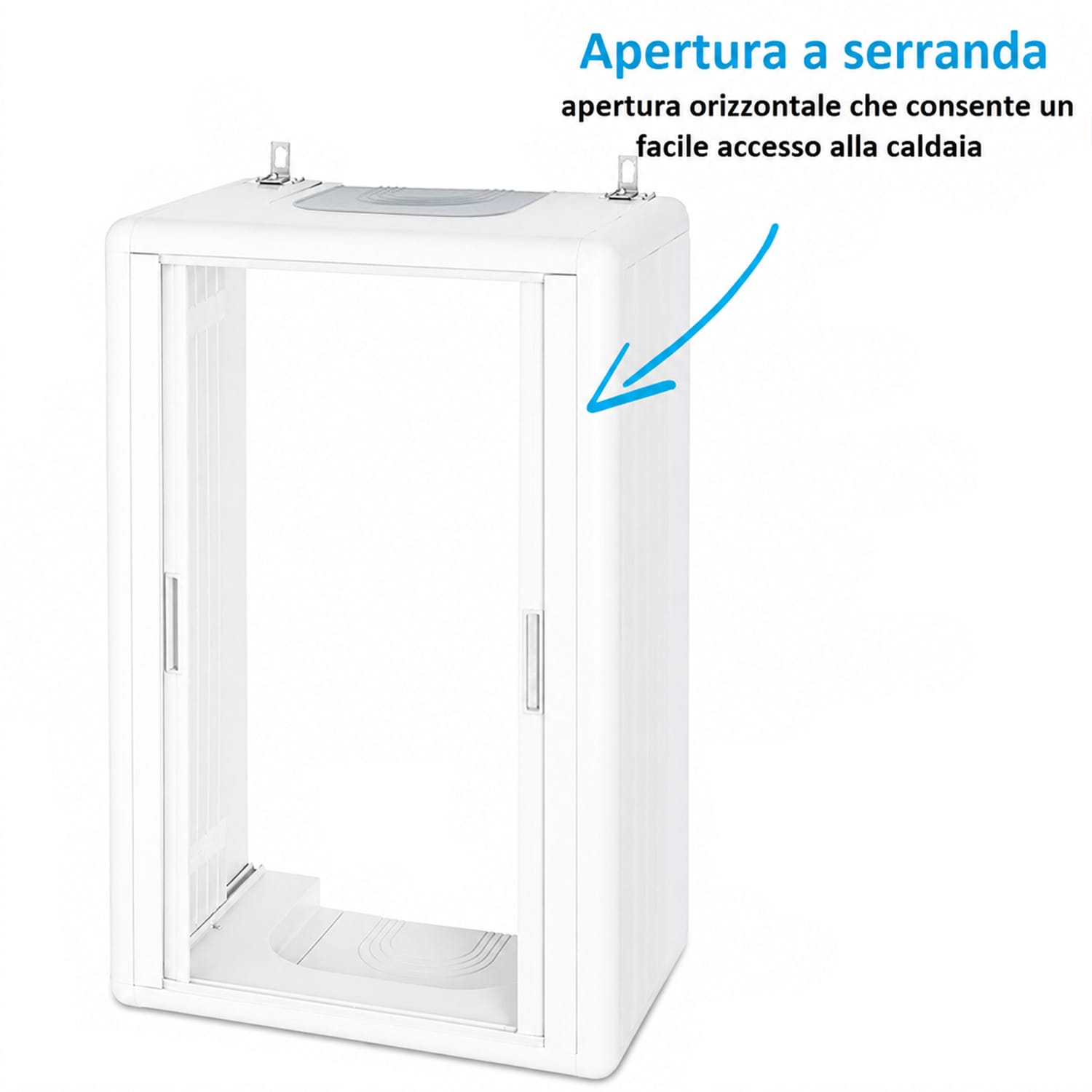 apertura-serranda-copricaldaia Copricaldaia con apertura a serranda orizzontale