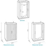 misura copricaldaia bianco Mobile copricaldaia bianco in PVC 58,5x38,5x98 cm