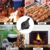 soffietto per camino in legno e pelle, ideale per griglia, barbecue e falò domestici
