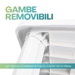 tavolo ovale gambe removibili Tavolo giardino plastica bianca con gambe removibili salvaspazio
