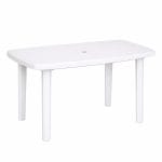 tavolo ovale in plastica Tavolo giardino plastica bianca con foro ombrellone 6 posti