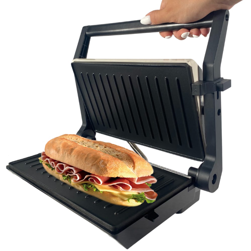 piastra tostapane Piastra grill elettrica compatta 800W per toast e panini farciti