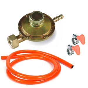 Kit regolatore gas con tubo da 1,5 metri e 2 fascette