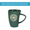 tazza in porcellana verde 350 ml con scritta coffee,