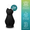 Evaporatore d’acqua per termosifone a forma di gatto in ceramica nera con gancio a S, resistente al calore