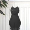 evaporatore-gatto umidificatore per termosifone a forma di gatto nero in ceramica con gancio a S