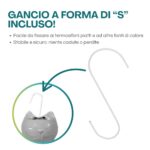 Gancio a S incluso per evaporatore d’acqua da termosifone, facile da fissare e stabile su caloriferi