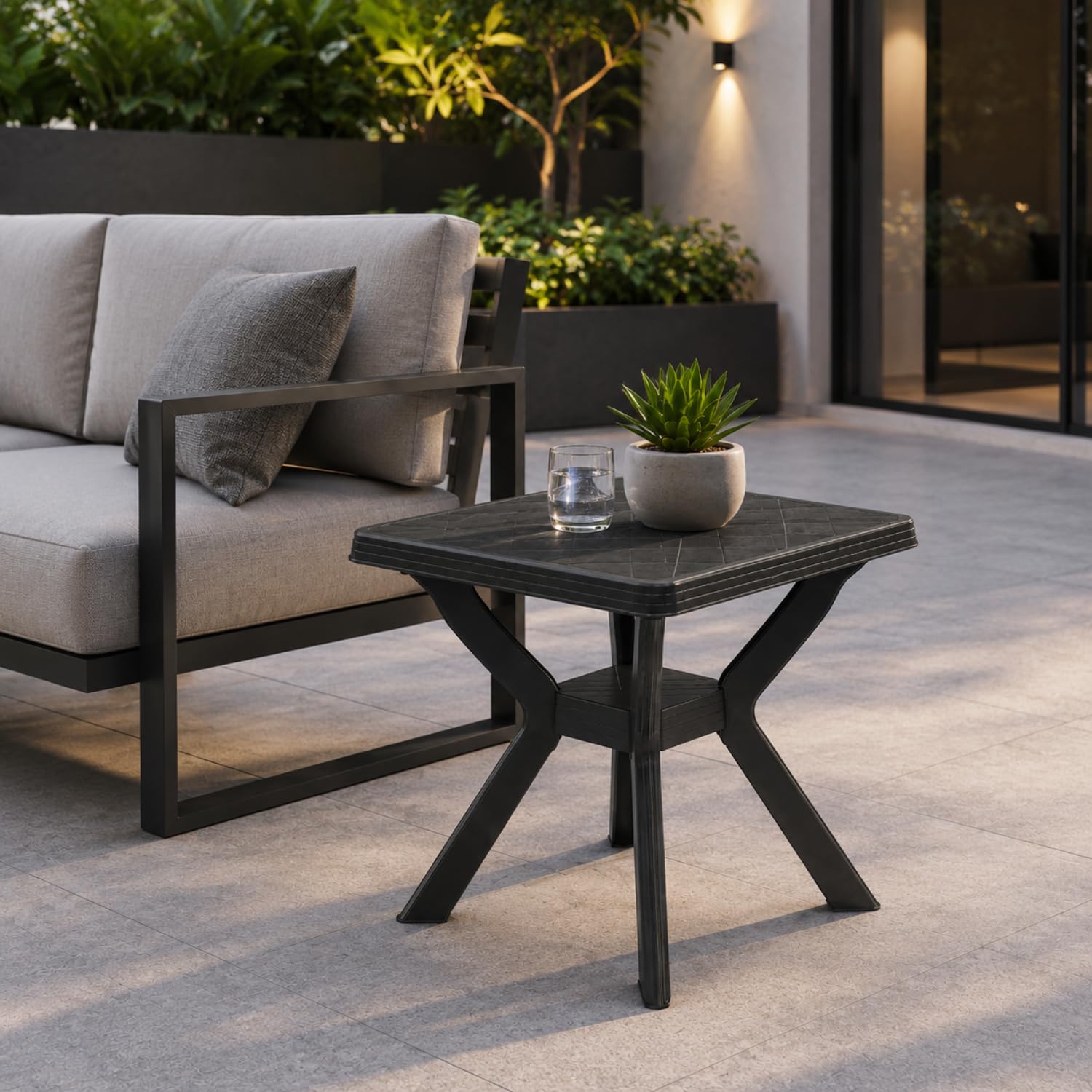 Tavolino RENO per Relax Outdoor Tavolino da giardino RENO antracite per area relax esterna e salotto outdoor