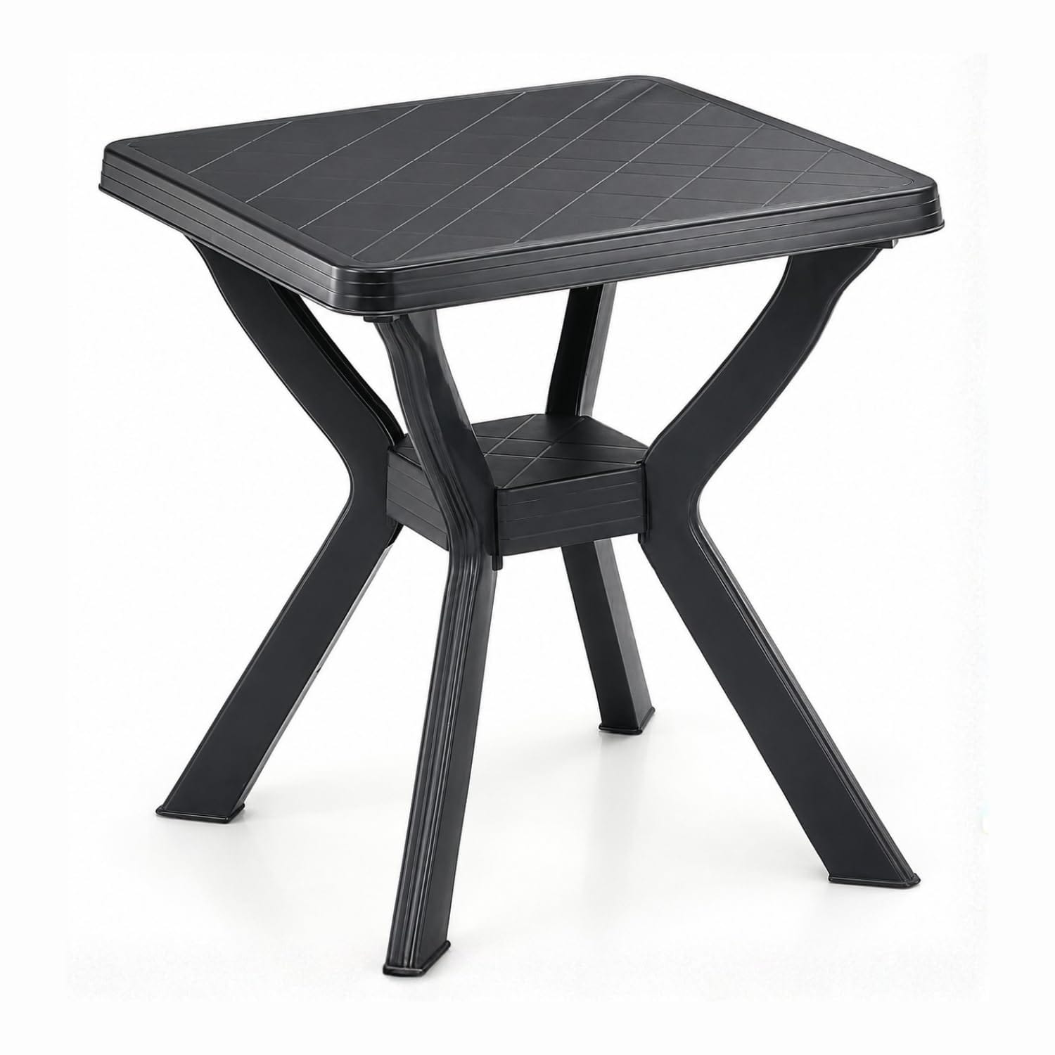 Tavolo Quadrato RENO Antracite Tavolo quadrato RENO antracite in plastica resistente per giardino terrazzo e balcone