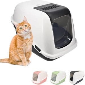 Lettiera per gatti chiusa 39x57x41 cm