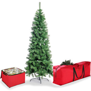 Set Albero Natale Slim con custodie alto 180 cm