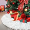 GONNA-NATALE-BIANCA Gonna albero di Natale bianca Ø100 cm in peluche, base decorativa per albero