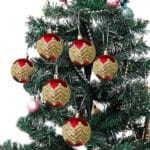 PALLINE-NATALE-ROSSE Set 24 palline di Natale Ø7 cm rosse e oro con glitter, decorazioni per albero