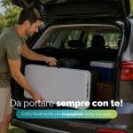 Panchina pieghevole salvaspazio a valigia facile da trasportare