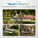 Panchina pieghevole Quattro Stagioni per uso interno ed esterno