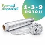 Rotolo alluminio alimentare con formati disponibili 1, 3 e 9 rotoli