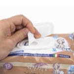 Salviette neonato delicate con olio d’argan, confezione apri e chiudi, Made in Italy