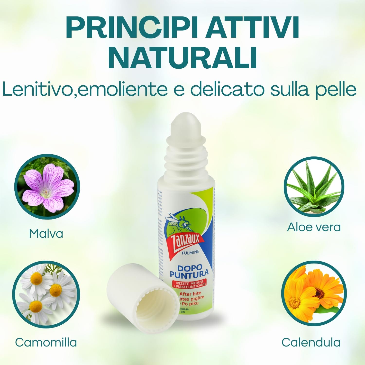 Stick dopo puntura Zanzaux Fulmine con malva, aloe vera, camomilla e calendula