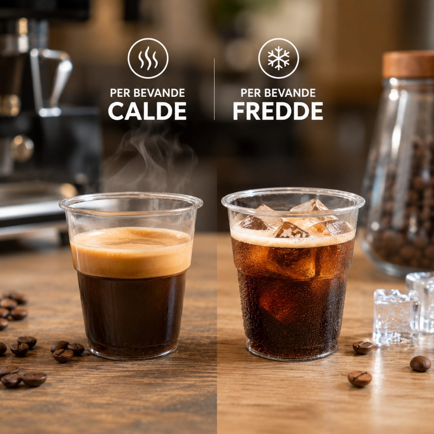 bicchieri kristal 100 ml freddo caldo Bicchiere Kristal monouso adatto per bevande calde e fredde in plastica trasparente