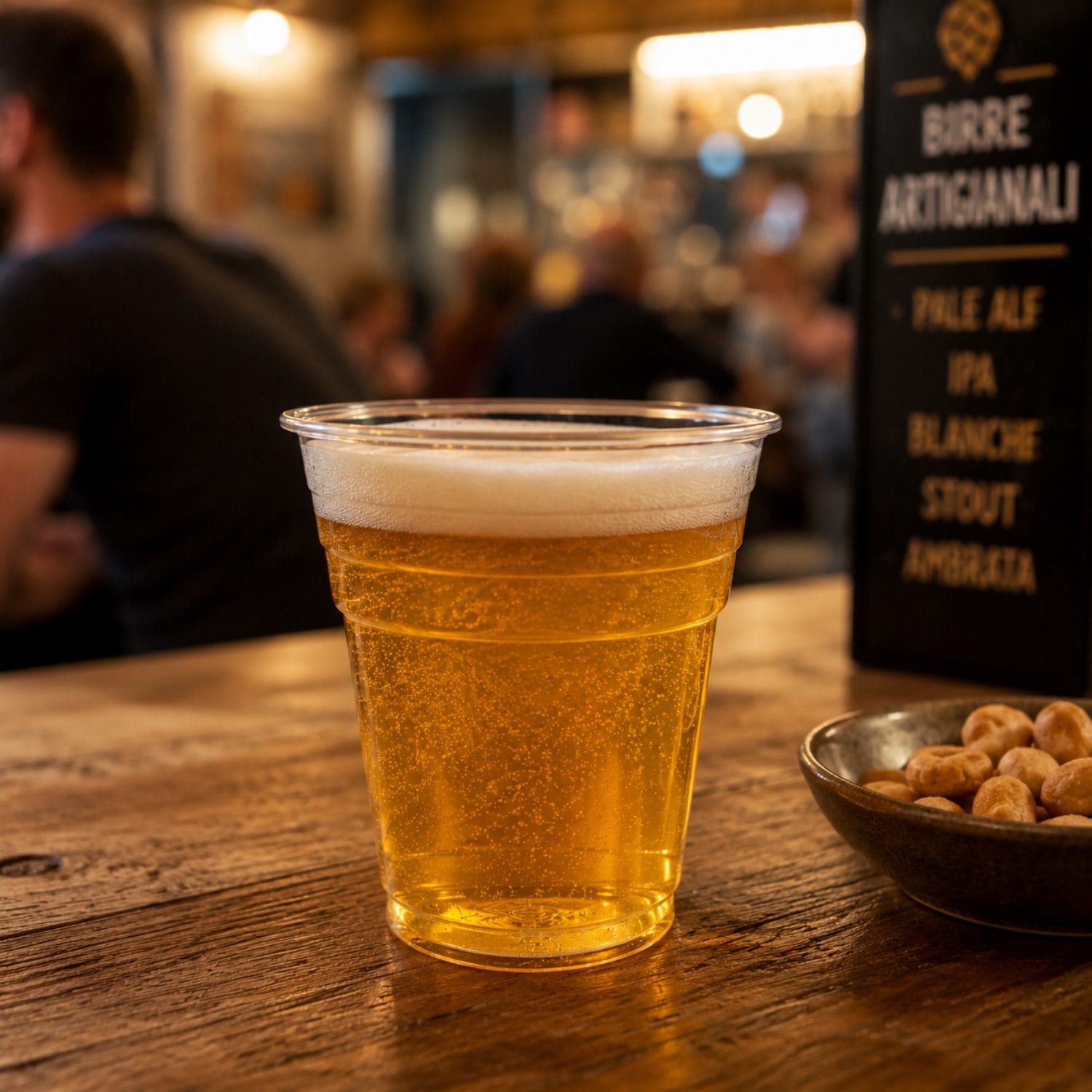 Bicchiere in plastica dura Kristal per birra, cocktail e bevande fredde