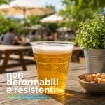 Bicchiere trasparente resistente per birra e bevande fredde all'aperto