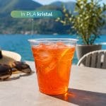 Bicchiere trasparente in PLA Kristal effetto vetro per cocktail e aperitivi