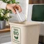 Bicchiere trasparente monouso compostabile per eventi, sagre e ristorazione