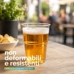 Bicchiere rigido trasparente resistente e indeformabile per bevande fredde