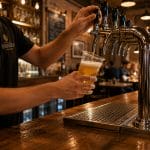 Bicchiere Kristal trasparente utilizzato per la spillatura della birra in pub e birrerie