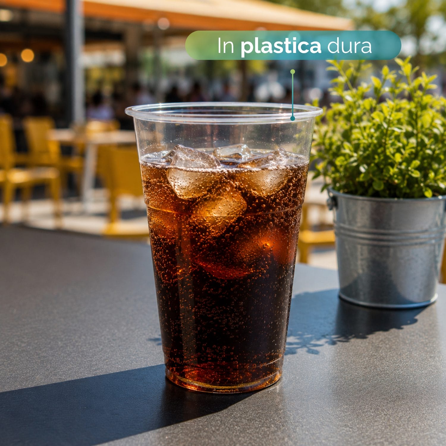 Bicchiere Kristal trasparente per bibite fredde con ghiaccio, pratico e resistente