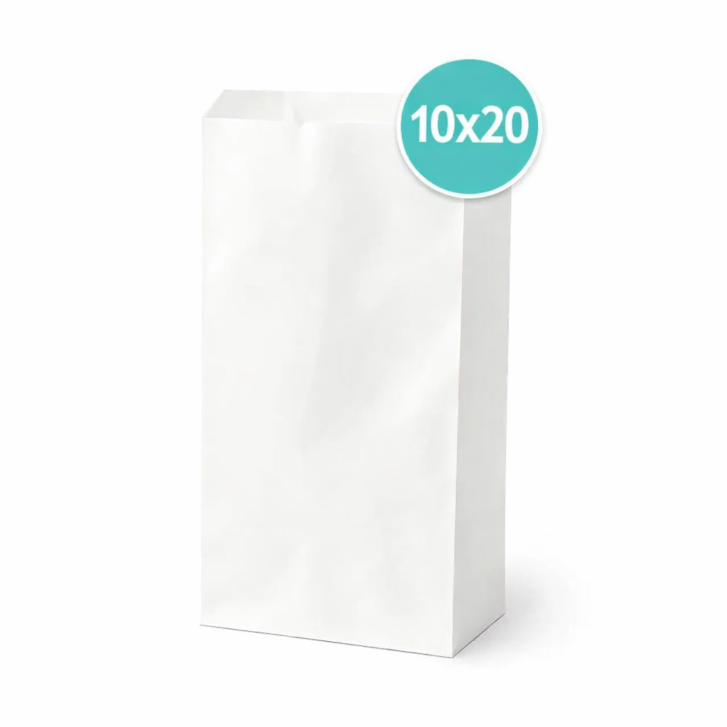 Sacchetti-Carta-Bianca-Satinata-10x20-cm Sacchetti di carta bianca satinata 10x20 cm per imballaggi leggeri e regali