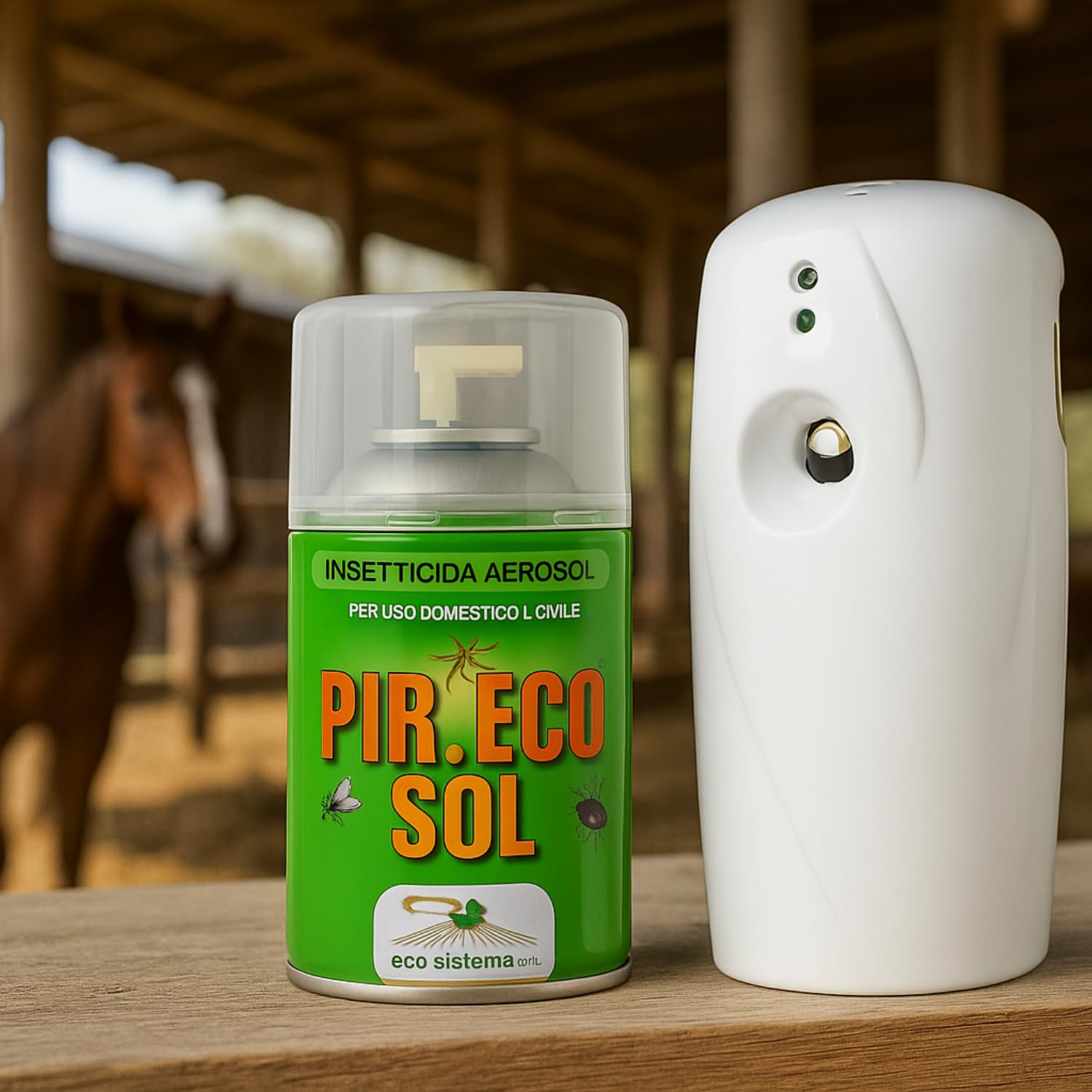 Insetticida PIR.ECO SOL con diffusore, non nocivi per animali e persone