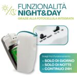 Diffusore PIR.ECO SOL con fotocellula e modalità giorno, notte o continua