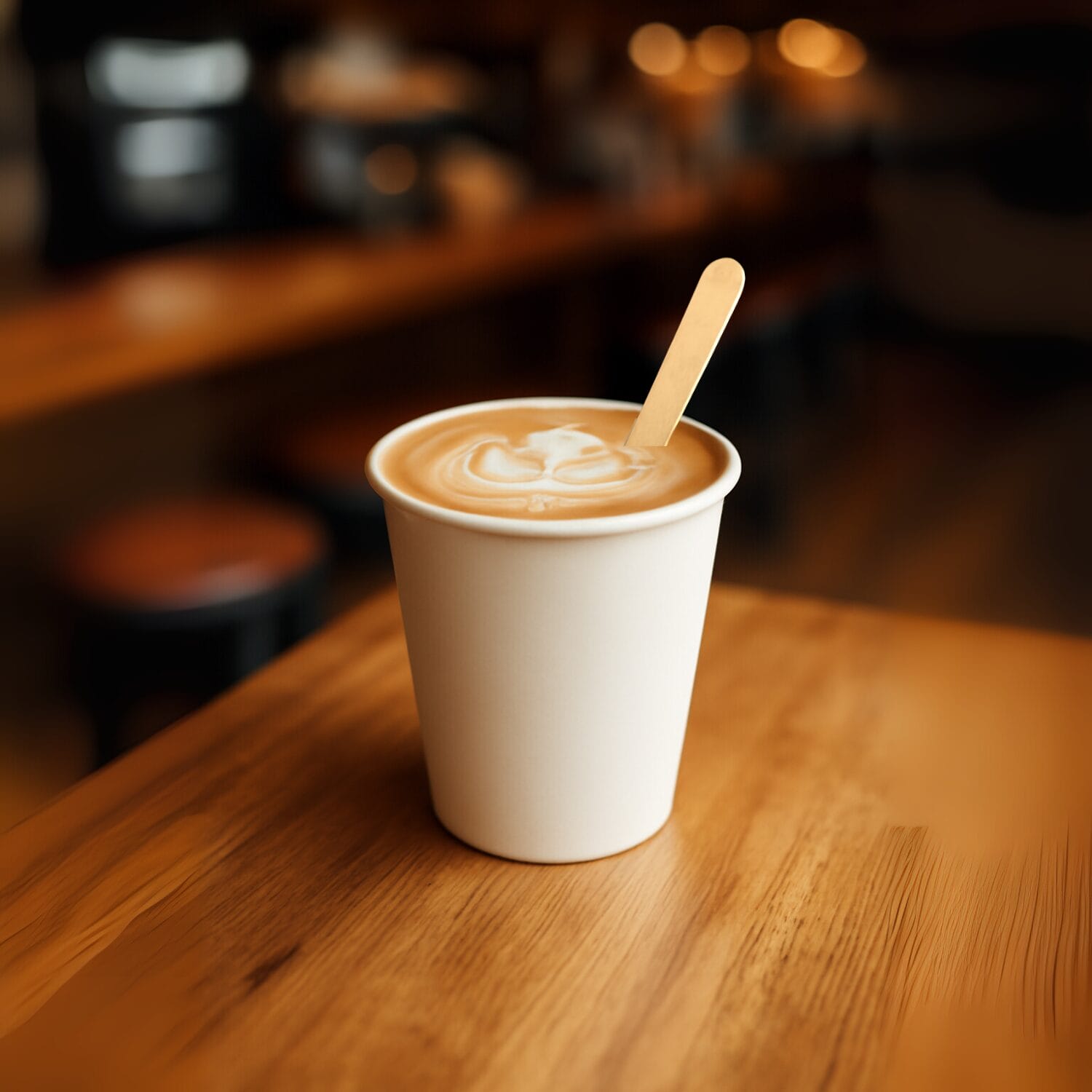 Bicchierino caffè 180ml biodegradabile in cartoncino bianco uso bar e attività