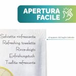 Salviette monouso al limone apertura facile pratica strappo laterale ristorante