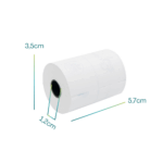 Rotolo termico per cassa 57x20 mm con anima 12 mm e diametro 35 mm in carta termica certificata
