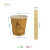 Bicchierino caffè 75ml grafica chicco con misure e paletta in legno Made in Italy