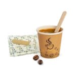 Set bicchierino chicco caffè con paletta in legno e chicchi tostati Paluplus
