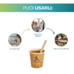 Bicchierini caffè grafica chicco ideali per casa, ufficio e attività commerciali