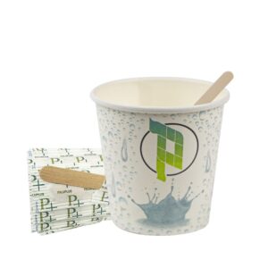 Bicchieri di carta per bevande 180 ml con palette