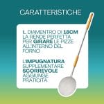 pala pizza caratteristiche Pala pizza 18 cm con manico in inox e impugnatura scorrevole in legno di faggio