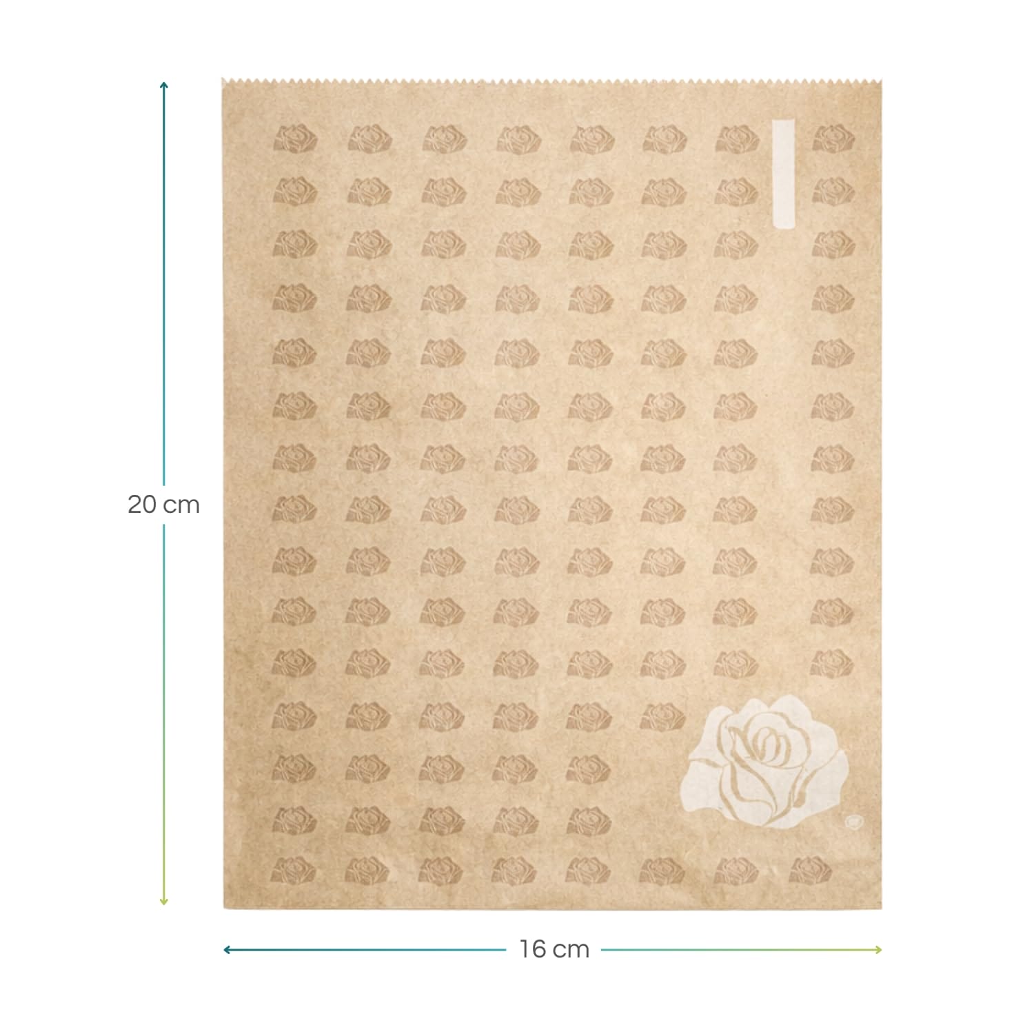 Sacchetto antigrasso in carta oleane avana 16x20 cm per panini e street food